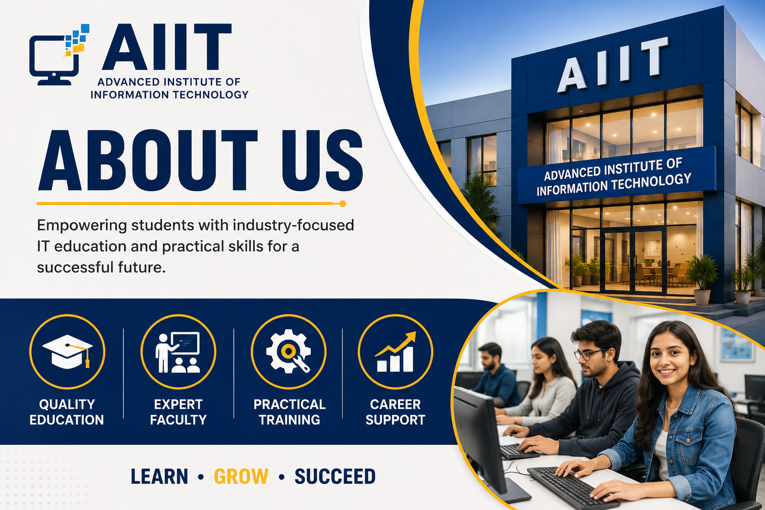 Empowering Future Through Technology Education. <br> Learn, Grow & Succeed with AIIT